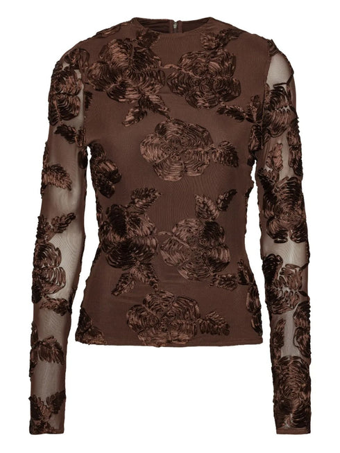 ROTATE FLOWER MESH LS TOP
